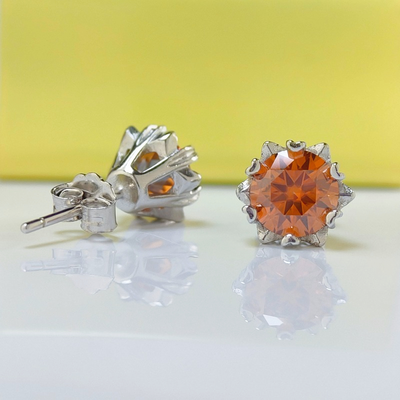 Unisex 0.5/1 Carat 925 Silver Moissanite Earrings